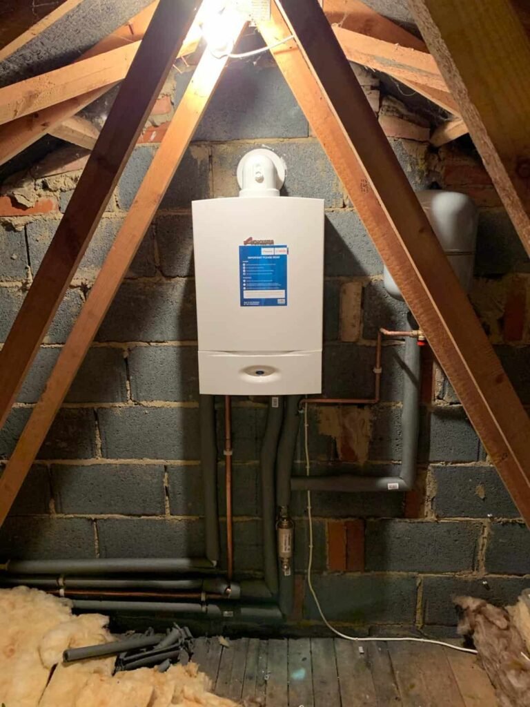 loft heating boiler install